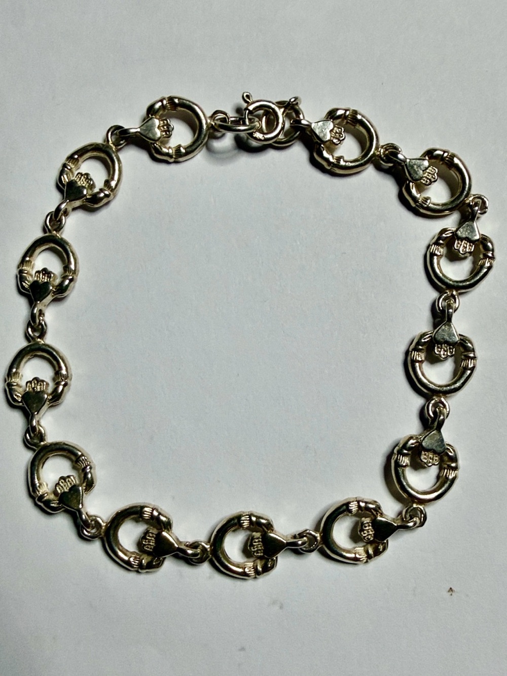 Silver cladaugh Irish Bracelet - Women’s  Jewelry 7” Vintage stamped 925